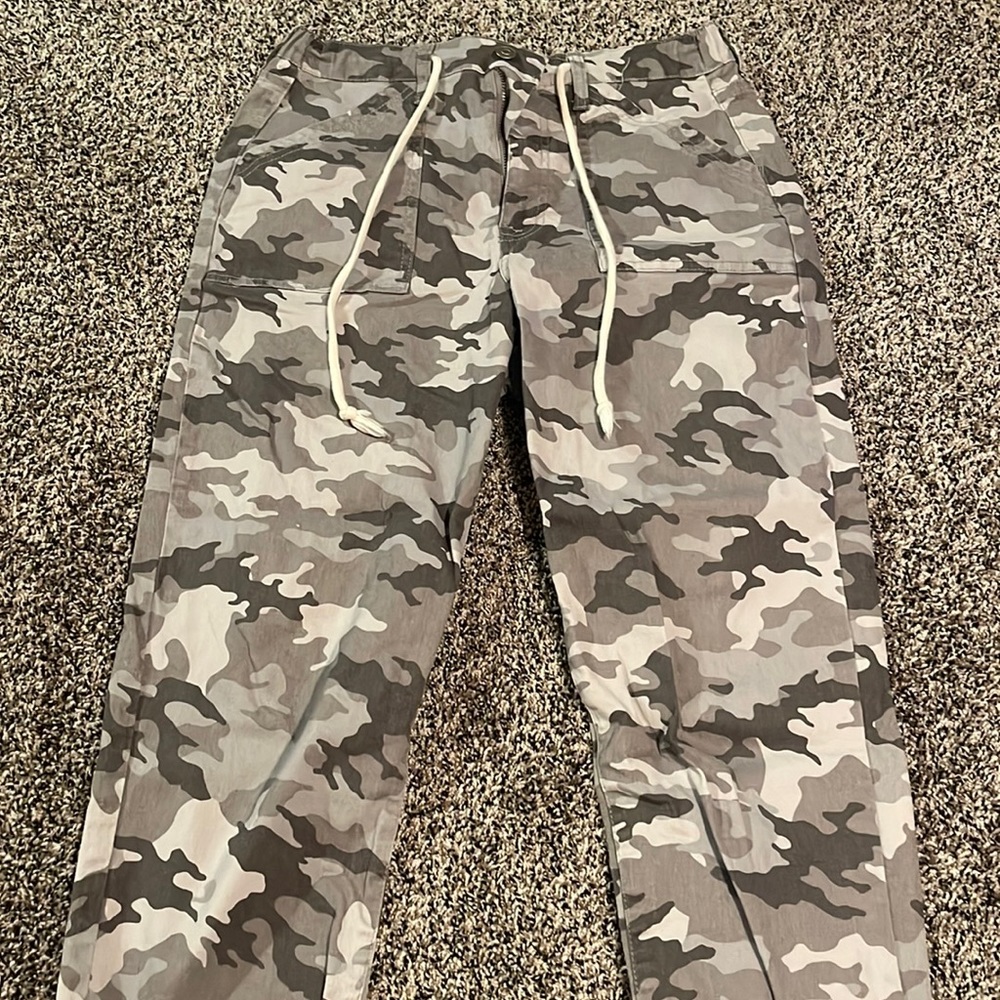 Grey Camouflage Cargo Joggers